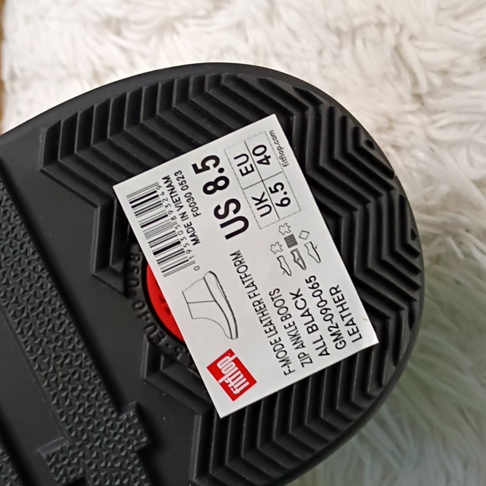 Fitflop F-Mode Leather Platform Zip Ankle Boots Women's Sz 8.5  EU 40 🆕 - Picture 7 of 11